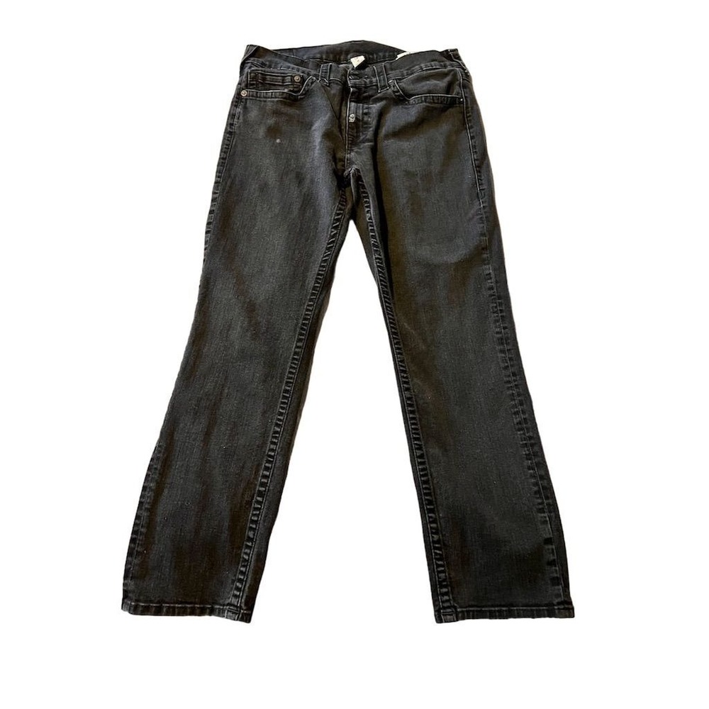 True Religion Men's Black Straight Leg Jeans Size 36x32